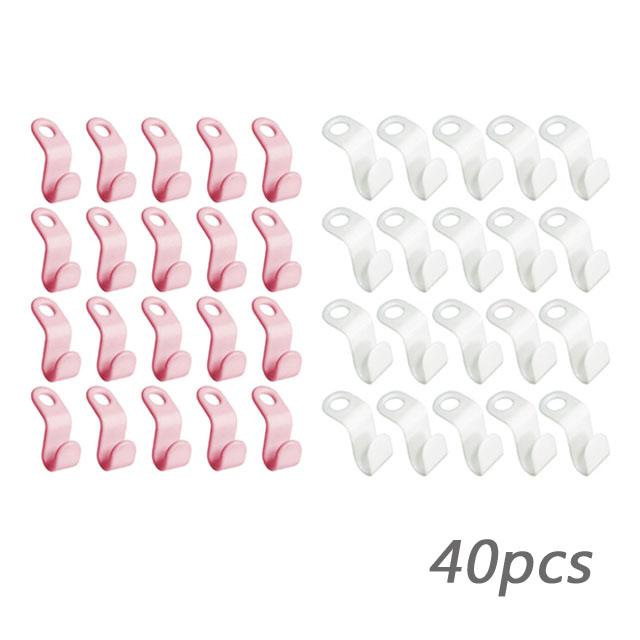 Clothes Hanger For Closet Connector Hooks Cascading Plastic Wardrobe Organizer Rack Holder Space Saving Home Organization