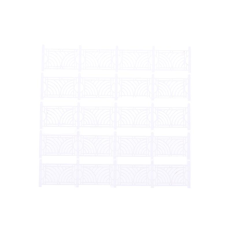 5Pcs Plastic Fences Black/White Guardrail Architectural Model Sand Table Landscape Railing Diy Handmade Wall Model Fence