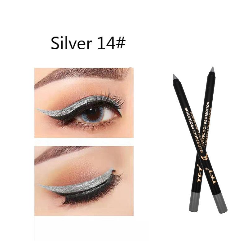 15 Renk Eyeliner Kalem Renkli Pigment Su Geçirmez Mavi Siyah Beyaz Renk Jel Eyeliner makyaj kalemi Göz Güzellik Kozmetik