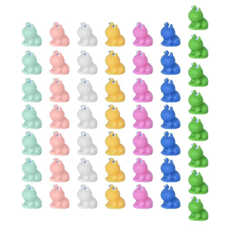 

50Pcs Miniature Resin Frog Figurines Miniature Landscape Miniature Garden Frog Ornaments Frog DIY Craft Decorative Ornaments