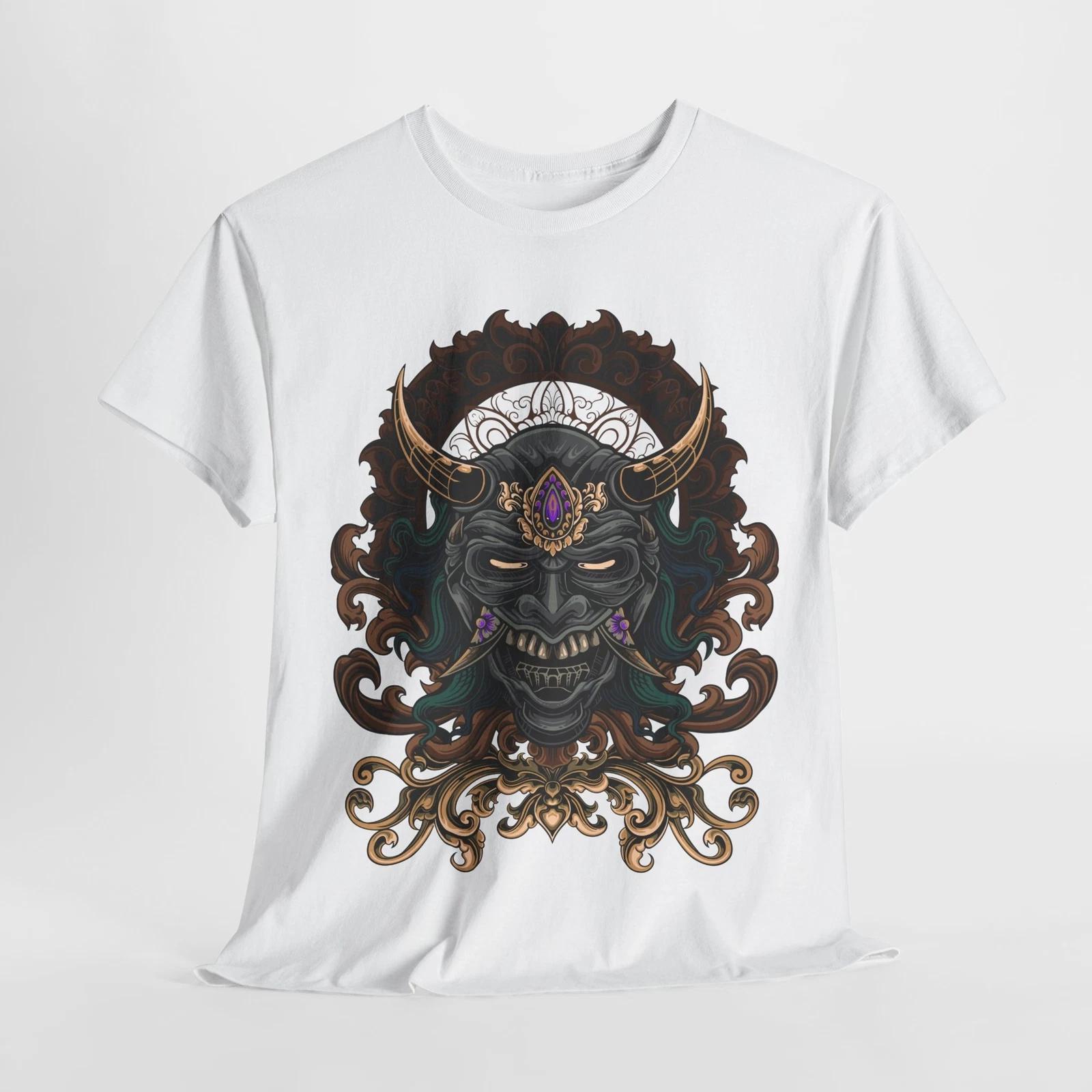 Japanese Samurai Shogun Masks T-Shirt | Kitsune Mythology Shirt S