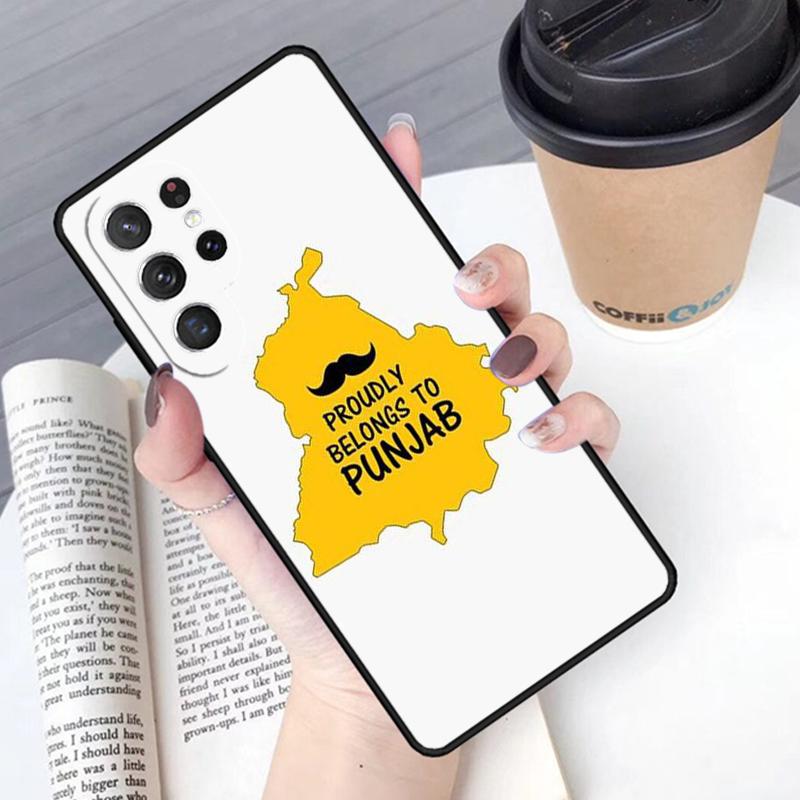 Punjab Map Phone Case Cover For Samsung Galaxy S24 S25 Ultra S21 S22 Ultra S10E Note 10 Plus Note 20 FE S23