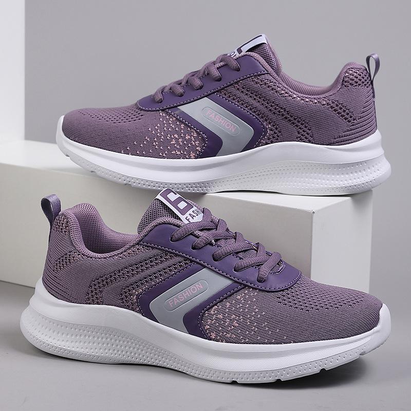 

Shoes women s sports shoes summer breathable thin mesh running shoes mesh shoes women s breathable mesh flat bottom women s shoes thick sole 42 фиолетовый