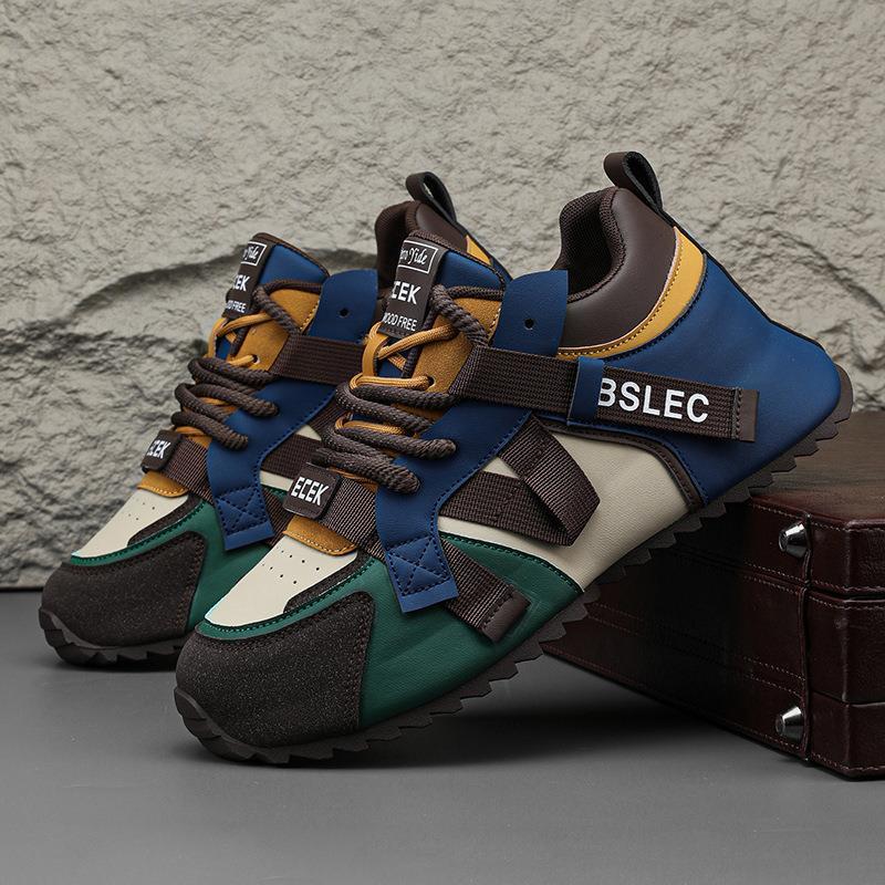 Men's Plus Size Lightweight Casual Dad Running Shoes - Trendy, Comfortable, and Sporty Leather Design