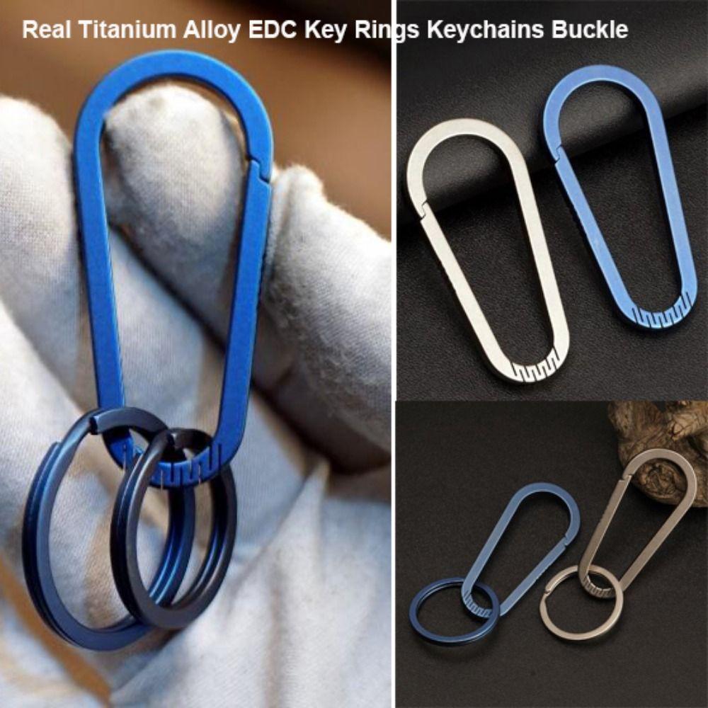 Multifunctional Titanium Alloy Key Rings Real EDC Tool  Male Creativity Gift