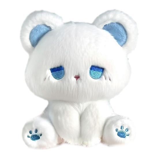 Lindo Peluche Gato Sentado Juguete Suave Muñeco de Animal de Peluche Adorable Abrazable Decoración para Habitación Infantil Almohada Compañera Regalo para Amigos Niños