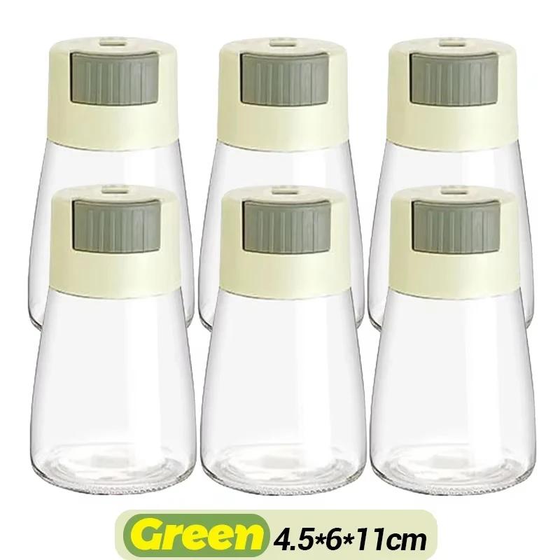 

1-10x Измеряемый Контроль Соли Солонка Кухня Герметичные Банки для Приправ Количественный Пресс Коробка для Приправ Бутылка для Приправы с Тмином 1PC зелёный