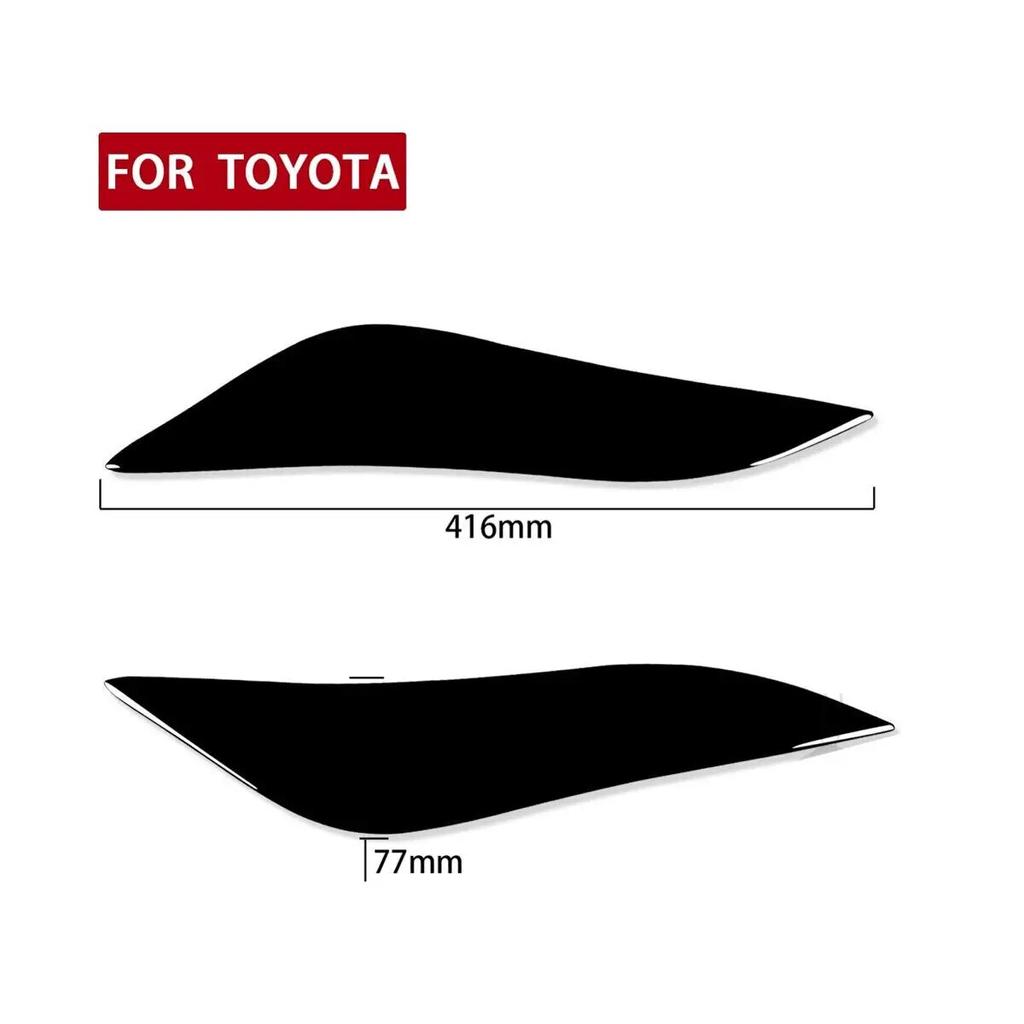 For Toyota Corolla 2008 2009 2010 2011 Auto Car Headlight Trim Lamp Eyebrow Eyelids Cover Stickers Gloss Black Decoration Parts