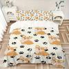 3pcs Corgi, Paw Prints Bedding Set, Breathable And Soft, Suitable for All Seasons Machine Washable, Suitable for Bedroom Decoration,yy250822174