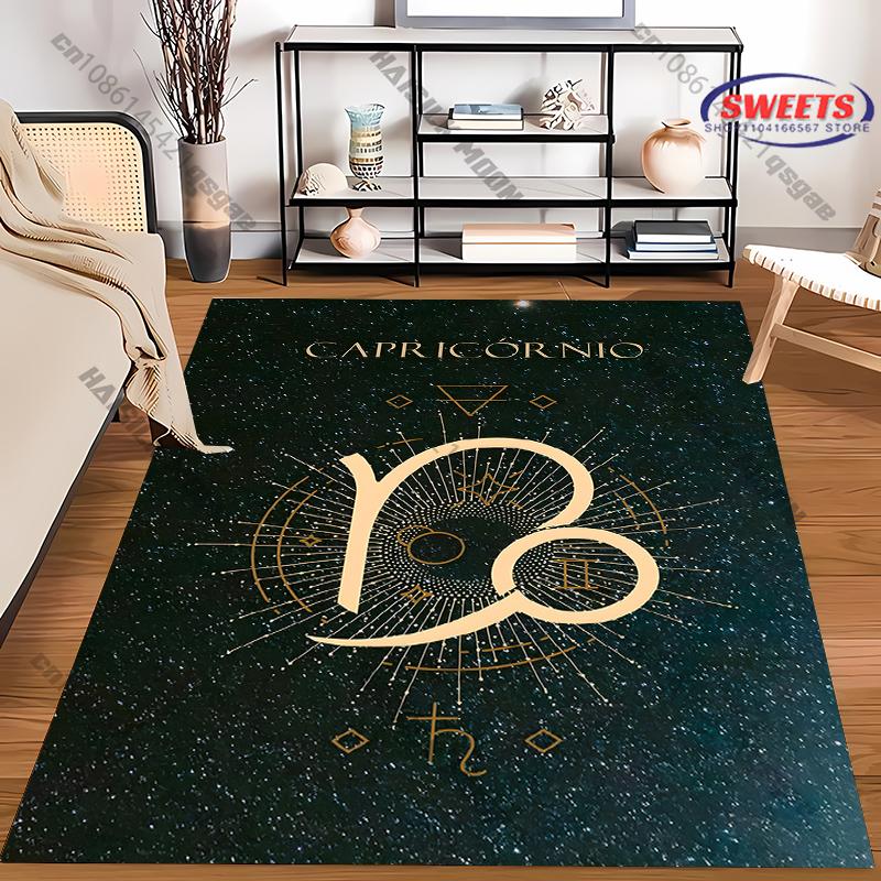 Capricorn-Themed Mystical Carpet for Home Decor grear rugs for home sofa bedroom, gift mat