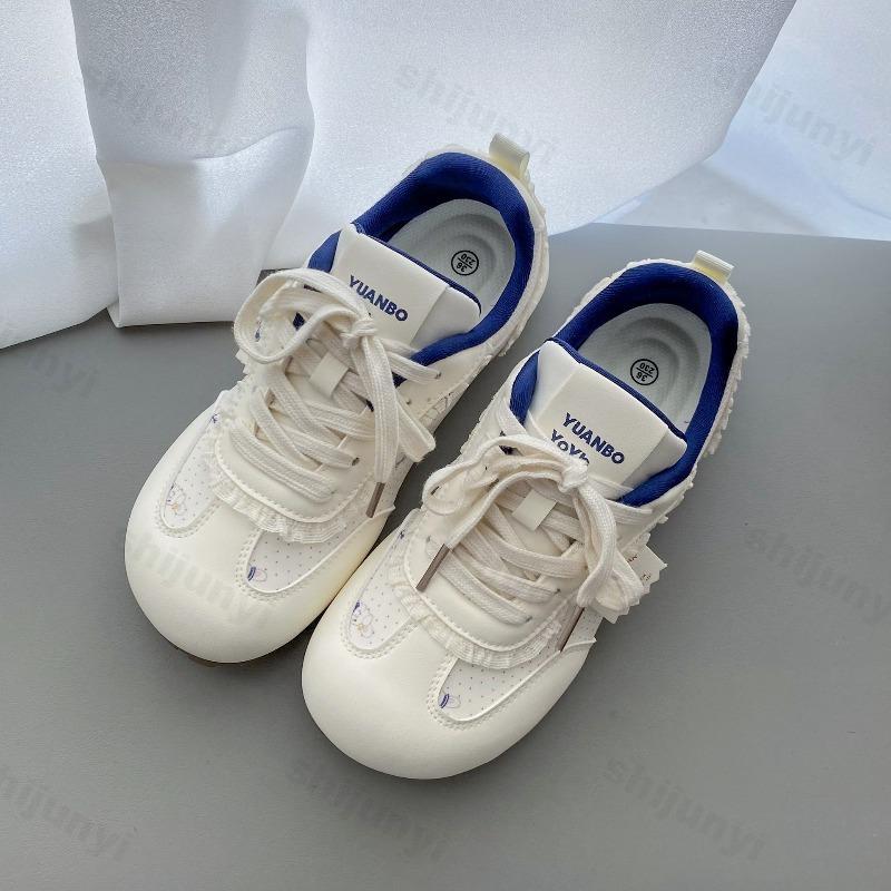 Fashion Women Casual Sports Shoes Flats 2025 Autumn New Comfortable Non-slip Outdoor Vulcanized Shoes Lace Up Fashion Running Shoes