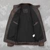 Chinese Size Vintage Red Brown Real Cowhide Genuine Leather Jacket Men Motorcycle Coat Mens Biker Clothes Spring Autumn