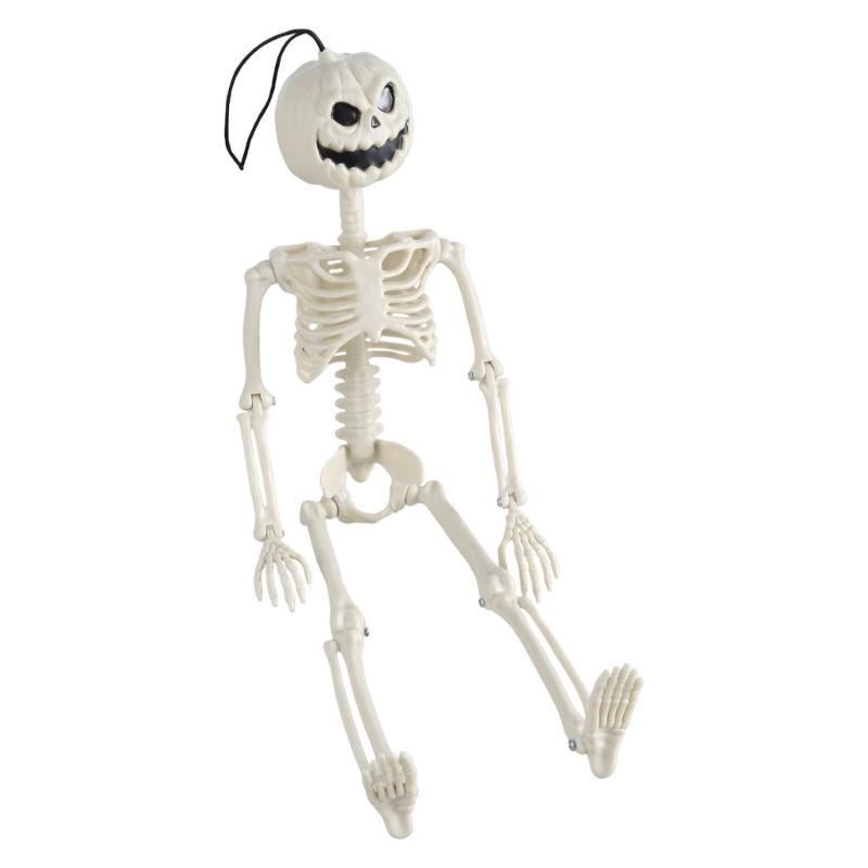 Realistic Skull Statue Halloween Props for Haunted House Decoration Frighteningly Skeleton Sculpture Ornament