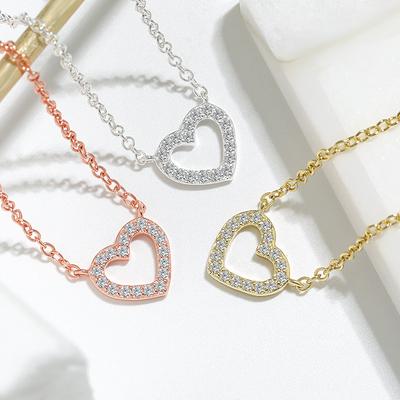 Love Pendant Collarbone Chain Minimalist Korean Version INS High-end Design Heart-shaped Necklace