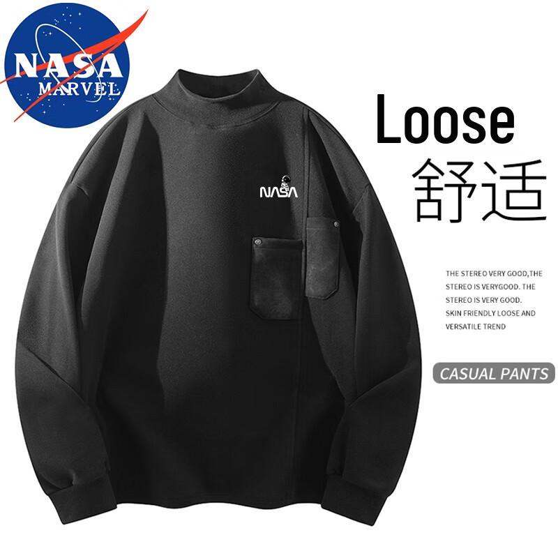 

NASA MARVEL Men s Casual Mock Neck Sweatshirt 3XL