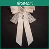Lace Bow Tie Brooch For Women With Elegant Chiffon Material Suitable For Office Wear