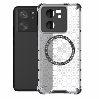 For Xiaomi Redmi K60 Ultra/13T/13T Pro Case Honeycomb TPU+PC Phone Cases Compatible with MagSafe