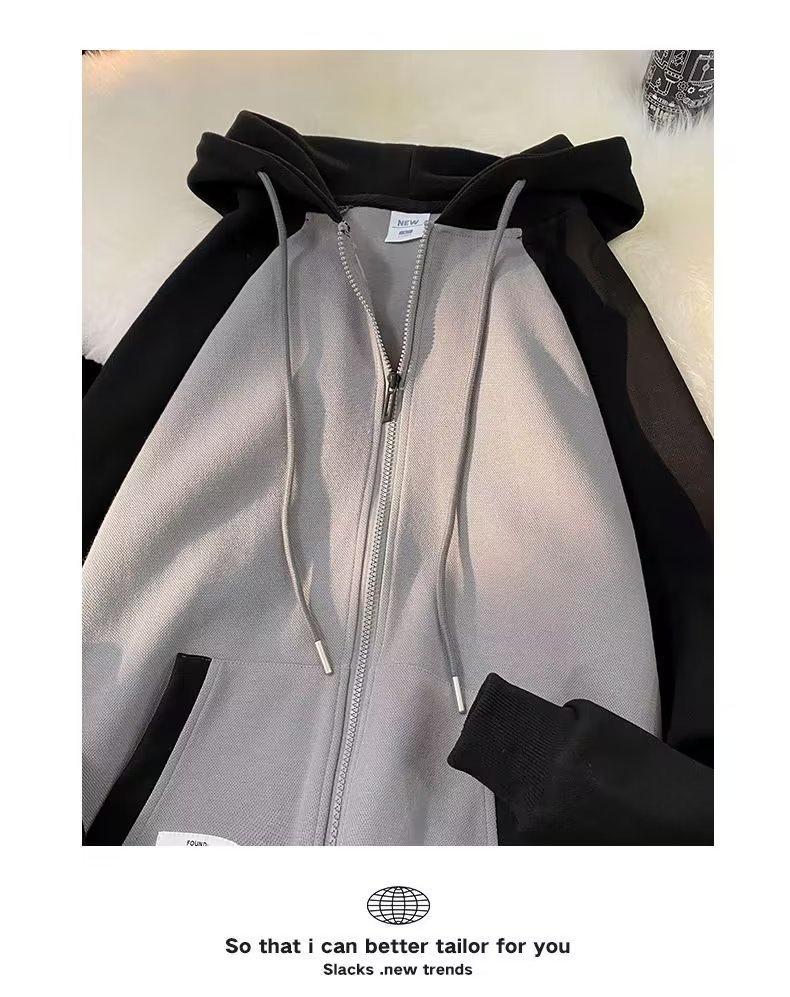 Men's Retro Loose-Fit Hooded Cardigan Jacket - Autumn 2023 Trend