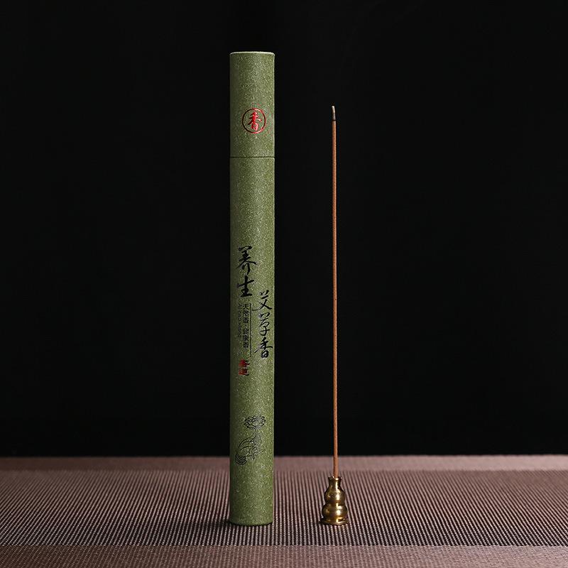 

1Box Sandalwood / Agarwood / Mugwort / Cliff Cypress Incense Sticks With 1 Metal Incense Burner for Simple Home Decor Mugwort 1Box