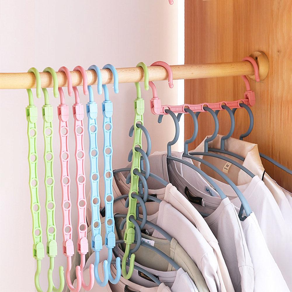 5PCS Space Saver Magic 5-Hole Hanger Hook - Closet Organizer