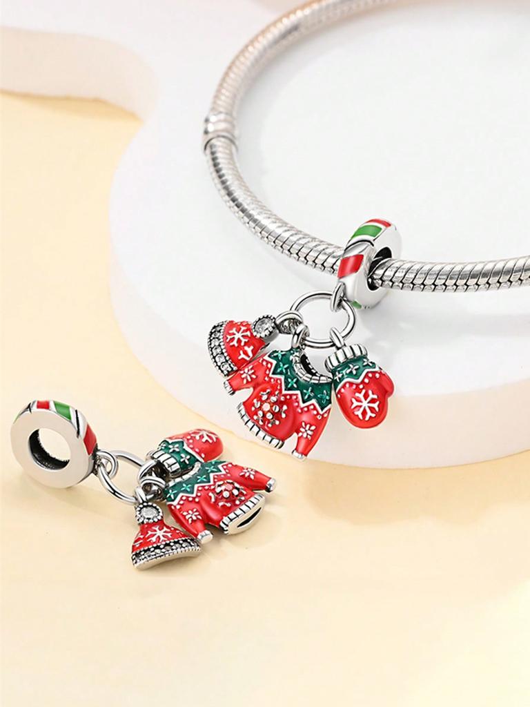 Charms Plata Copper Colors Christmas Present Beads Charmpendant For Original Bracelet For Women Diy Jewelry Love Gift