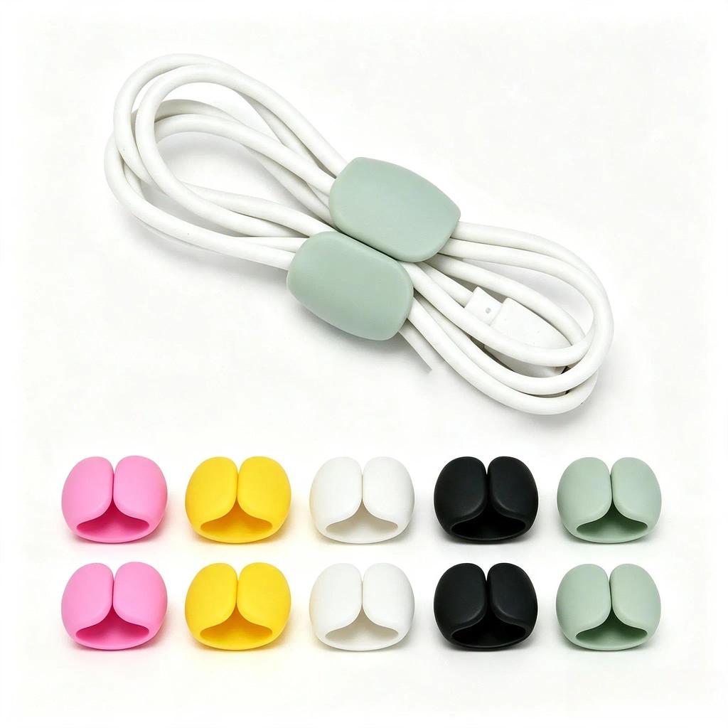 10Pcs Cable Storage and Organizer Clips for Charging Cord, Travel, and Home