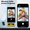 Magnetic Screen Projector Hands-free Selfie Monitoring Screen with Magnetic Phone Holder for Vlog Live Stream Remote Control