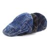 Adjustable Washed Denim Newsboy Caps Retro Flat Cap New Painter Beret  Casual