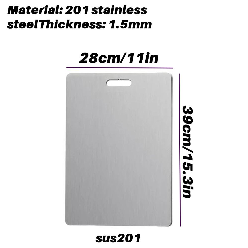 New Stainless Steel Cutting Board, Multiple Materials, for Kitchen, Home, Camping, Parties, and Barbecues, Usable On Both Sides