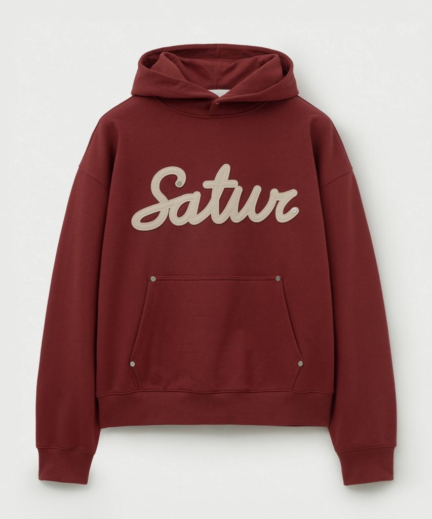 Lugo Applique Rivet Hood Burgundy