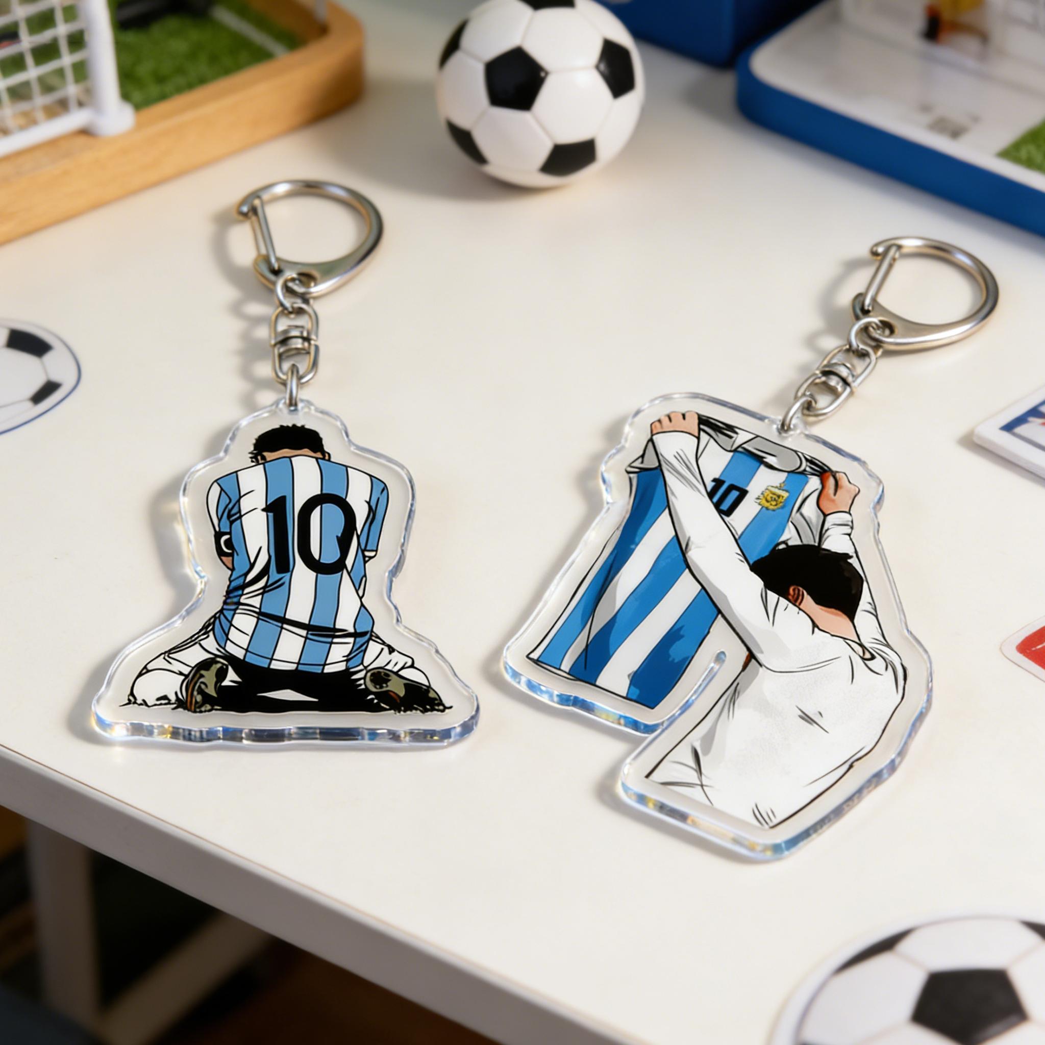 Chic Studio Unisex Famous Football Soccer Keychains For Accessories Bag Charm Court Keyrings Jewelry Fans Friends Gifts