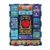Family Message digital-printed polyester Bedroom velvet flannel soft sofa cover blanket Fleece soft sofa cover blankets for beds