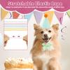 24Pcs Mini Pet Hat with Bows and Elastic Strings for Dolls Dog Cat Rabbit Assorted Animal Party Decor Dog Cat Birthday Hats