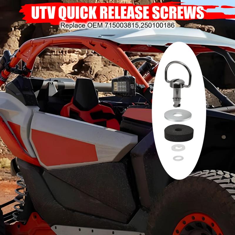 For UTV 4 PCS Roof Quick Release Bolts #715003815 for Can am Maverick X3, X3 MAX 2/4 Doors 2017-2024 Quarter Turn Dutz Bolt Kit