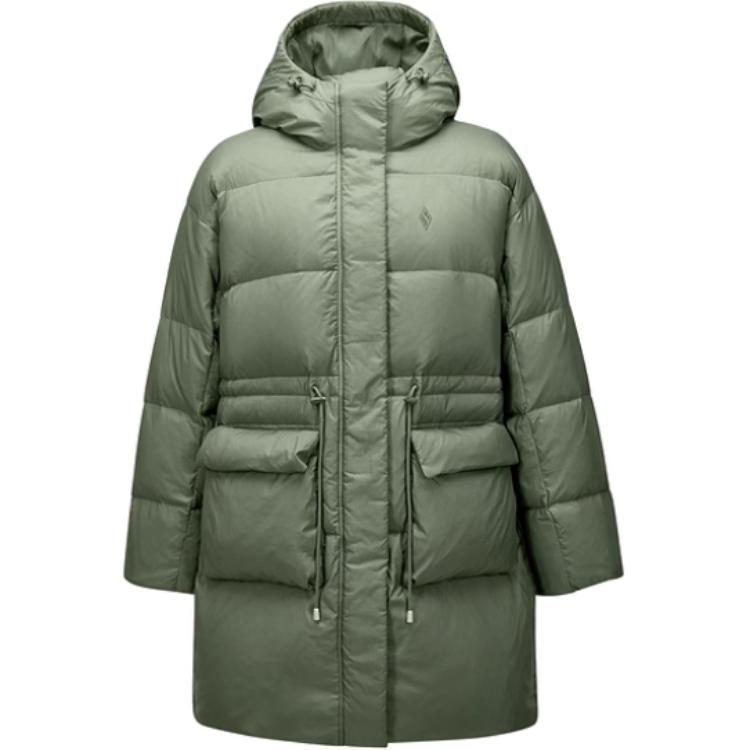 Skechers Fashionable Comfortable Warm Hooded Puffer Jacket Women outerwear Tequila-Green L424W165-035Z S