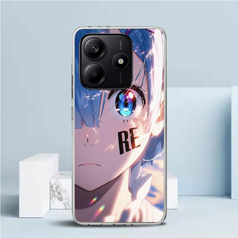 R-Rem Re Zero Anime Soft Cover for Xiaomi Redmi Note 15 14 13 12 Pro Plus Phone Case 14S 11S 11T 11E 10S 10 4G Pattern Shell Red