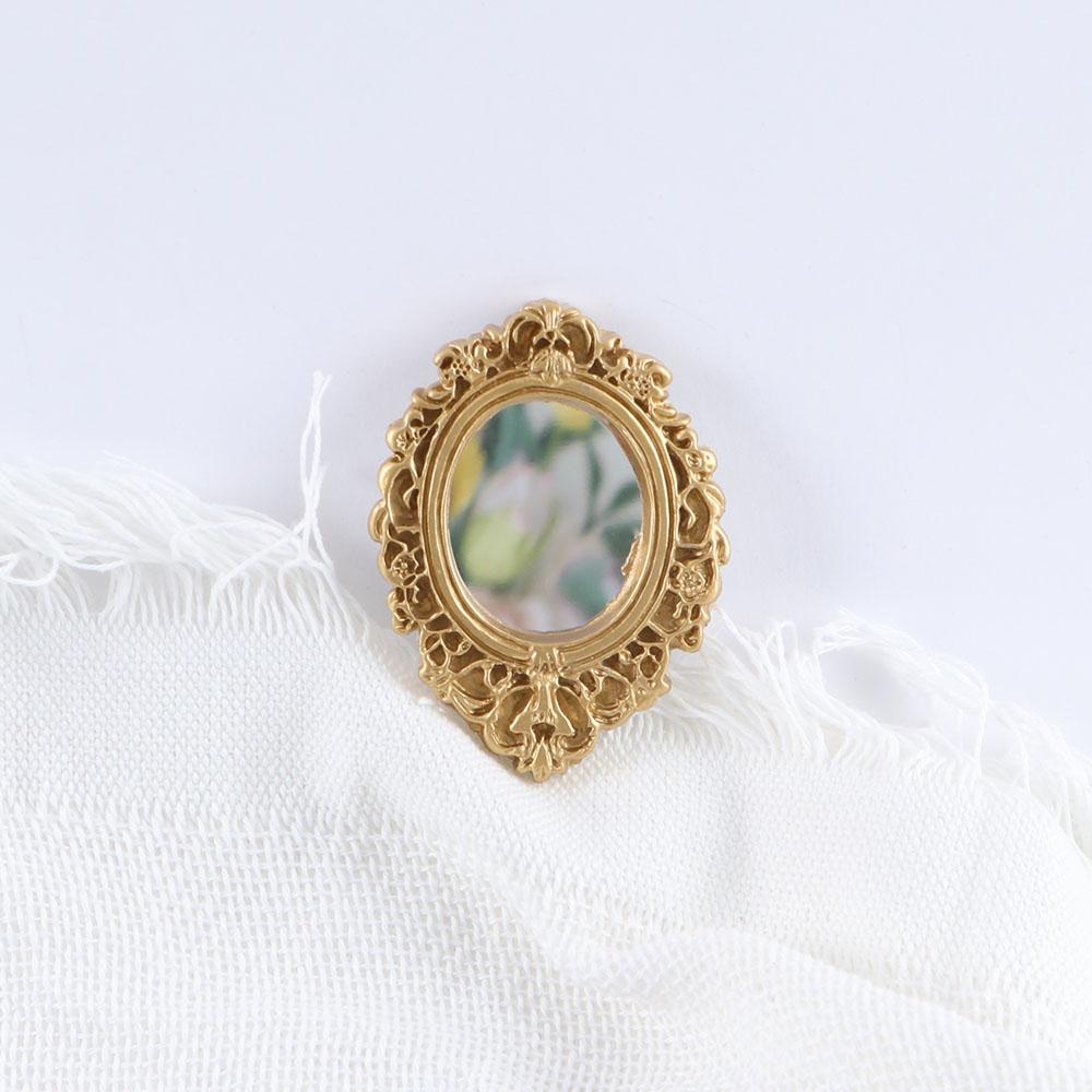 Doll House Decor 1/12 Mini Victorian Tiny Furniture Ornament Dollhouse Mirror Miniature