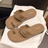 New sandals flat bottom summer versatile outer beach slippers fashionable one-word women