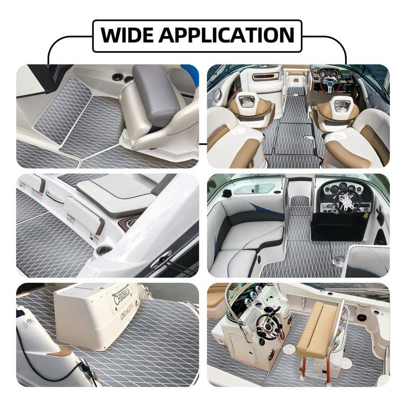 2400x450mmx6mm Eva Foam Faux Teak Boat Deck Mat Sheet Teak Yacht Marine Floor Waterproof Pontoon Flooring For Kayak Surfboard