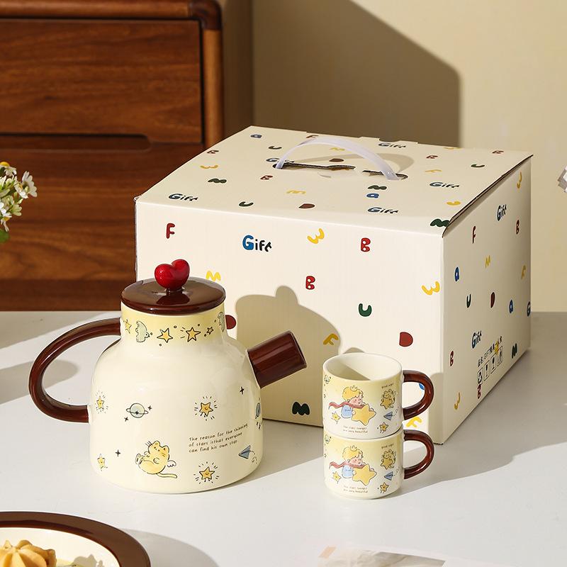 

Высококачественный керамический горшок Звездного Принца Подарочные сувениры на открытие фестиваля для милого забавного горшка Чайник Чашка для воды Чашка для чая 750ml