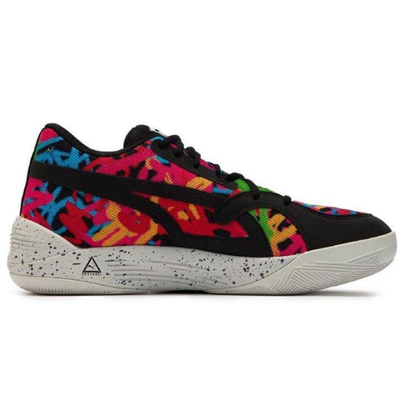 Puma Trc Blaze Court Unisex Cushioned Basketball Shoes Black Red Blue 377296-01