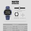 NAVIFORCE Original Men Digital Watch LCD Display Date Calendar Chronograph Alarm Silicone Strap Night Pattern Waterproof Men Watch NF7134