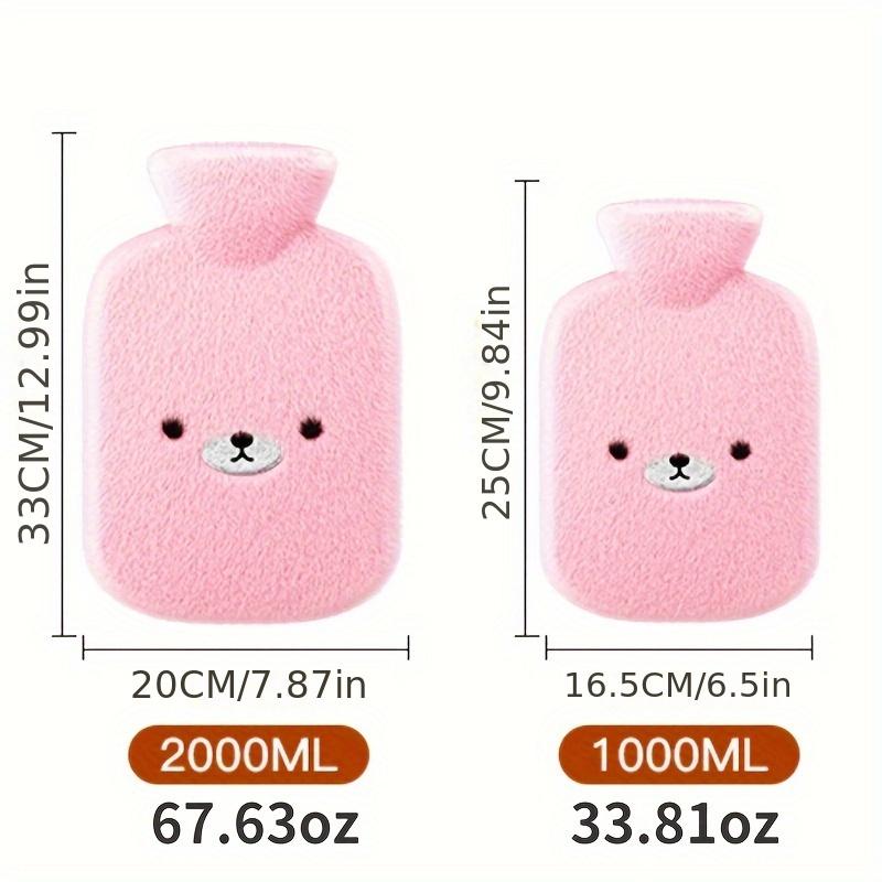 Cartoon Plush Hot Water Bottles for Students,Large Capacity Cozy Hand Warmers,Reusable Water-Filled Heat Packs for Winter Warmth