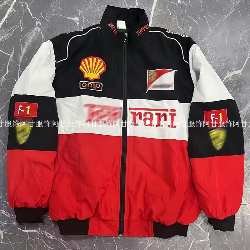 Racing Suit Jacket Motorcycle Cycling Suit Spring Men's and Women's Embroidered Retro Casual Jacket Trench Coat