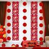 Double Happiness Wedding Room Curtain Decoration for Groom and Bride