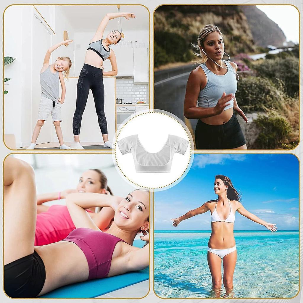 3 Pcs Breathable Sweat Guard Underwear Vest Sweat Absorbing Pads  (Large) for Women Armpits Sweating Armpit Guards Underarm Sweat Vest for Women Girls