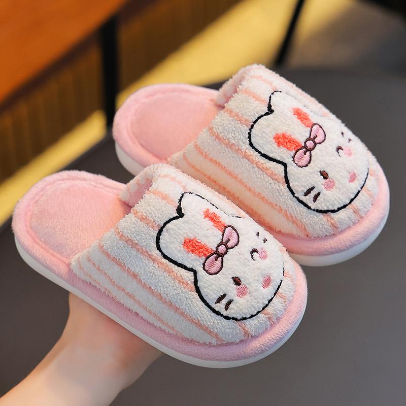 Children's Cotton Slippers - Boys' and Girls' Padded Home-style Baby Shoes