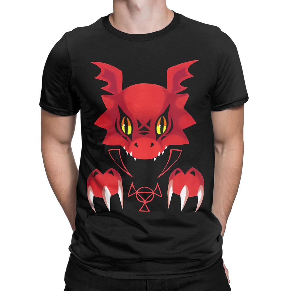 Schlechtes Guilmon T-Shirt Unisex Baumwollkleidung Vintage Digimon Nostalgisch Anime Rundhals Kurzarm