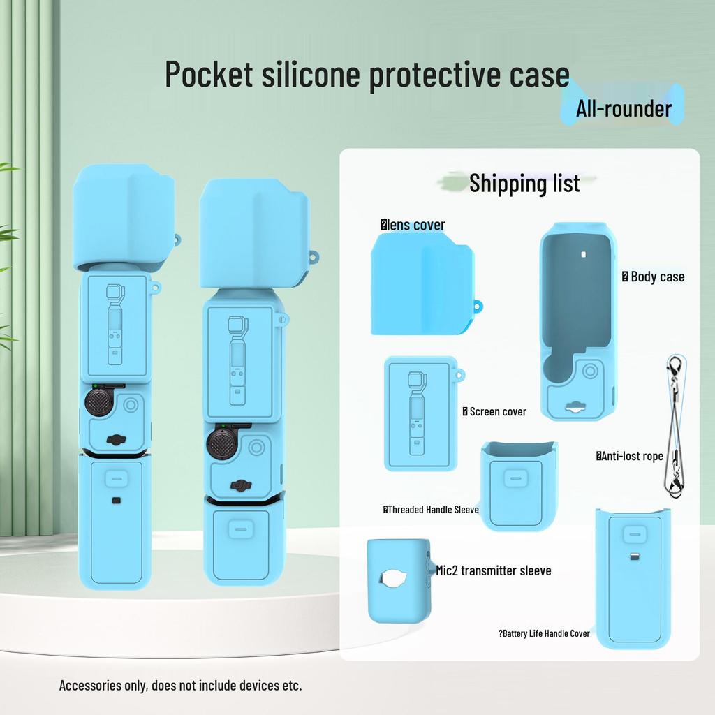 DJI Osmo Pocket 3 Silicone Protective Case for Gimbal and Camera Lens
