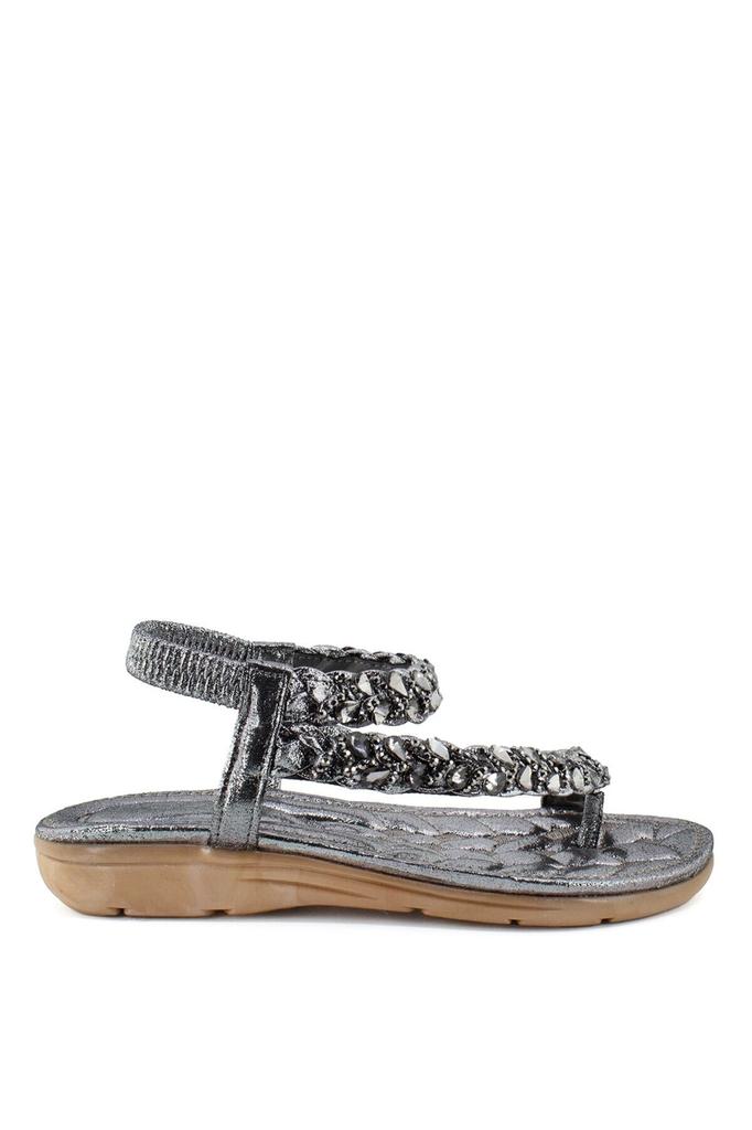Women's Casual Sandals Silver Stone Orthopedic Casual Gray Sandals